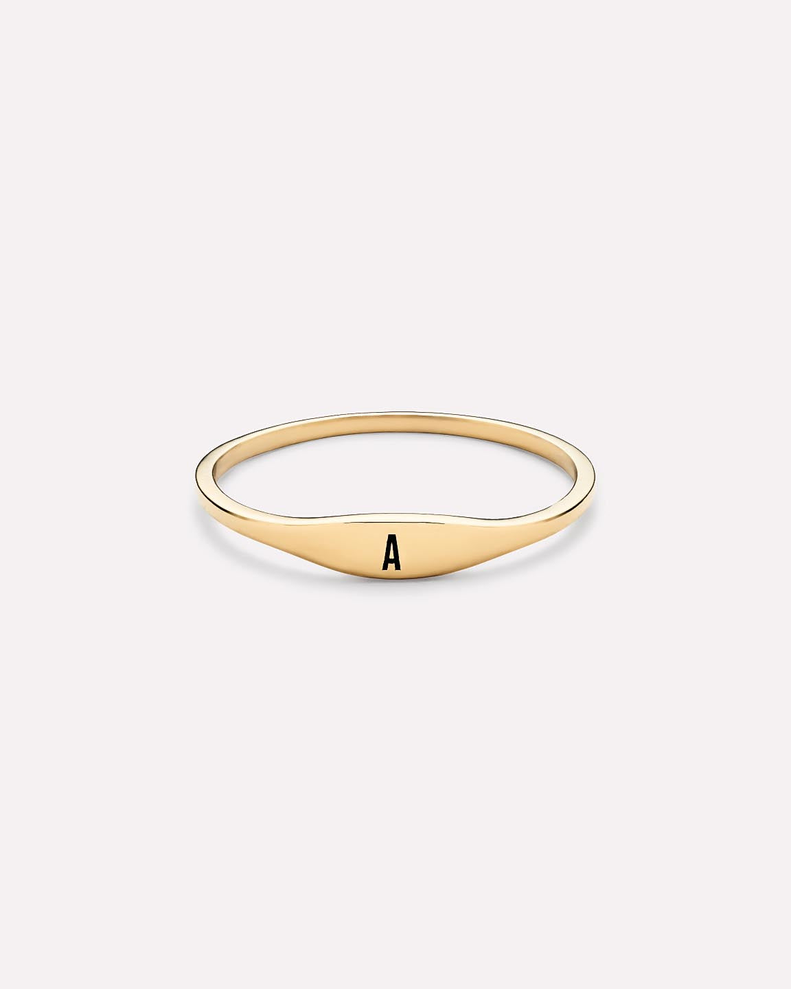 Signet Ring - Personalized Slim Signet Ring by MAVERA