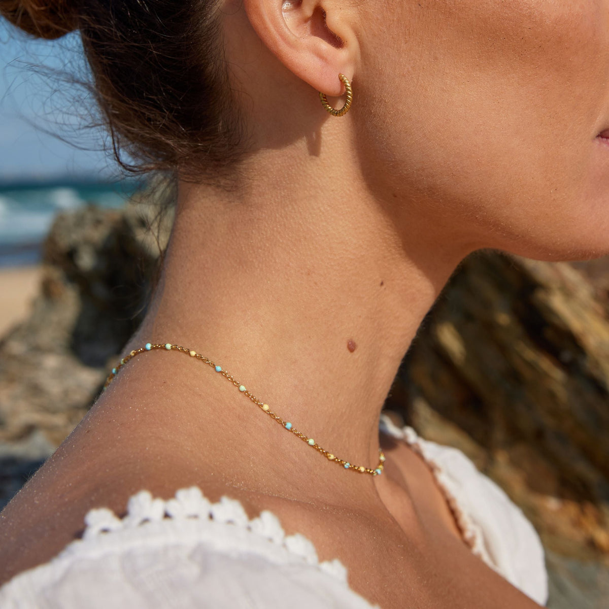 Gold Twisted Hoops