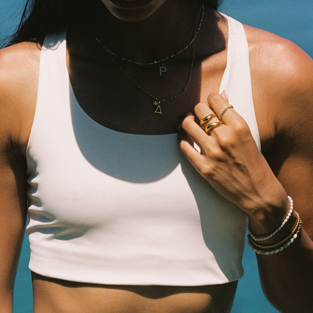 Gold Wavy Ring Set