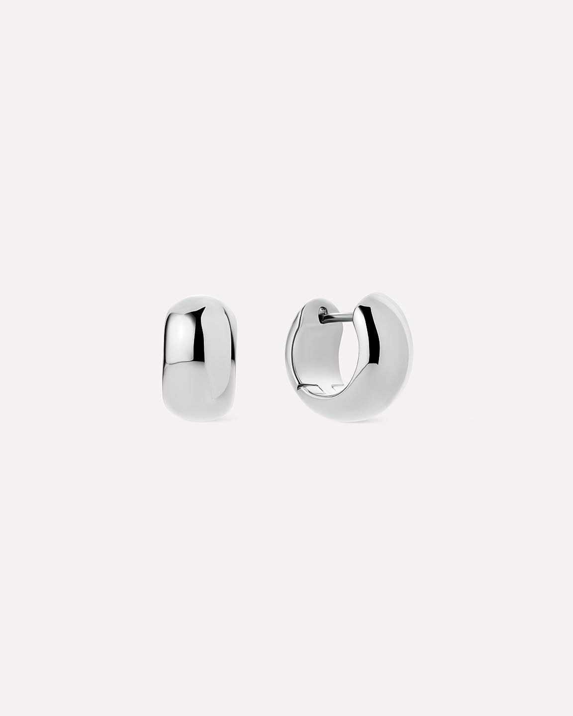 Silver Hoop Earrings - Giulia Bold Silver by MAVERA