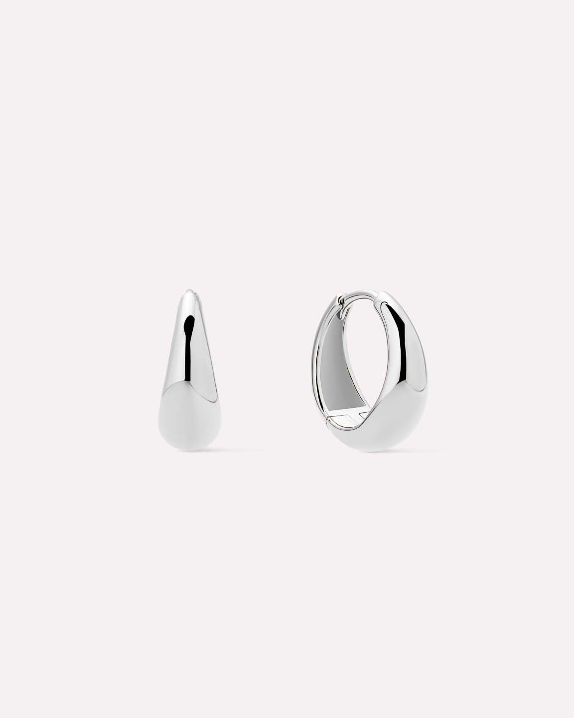 Silver Earrings - Nate Medium Silver by MAVERA
