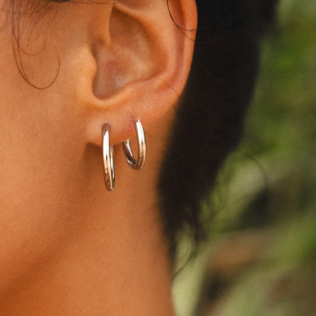Silver Hoop Earrings