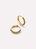 18K gold-plated - Gold Bead Hoops Small by MAVERA
