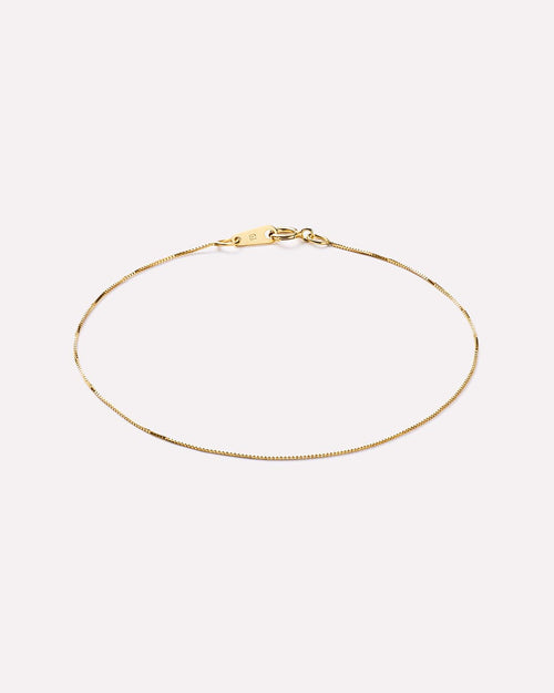 18K gold-plated - Gold Mini Box Chain Bracelet by MAVERA