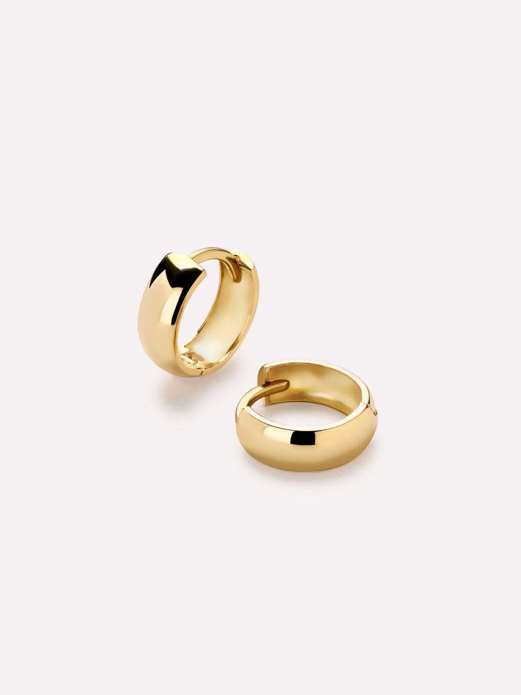 18K gold-plated - Gold Bold Huggie Hoops by MAVERA