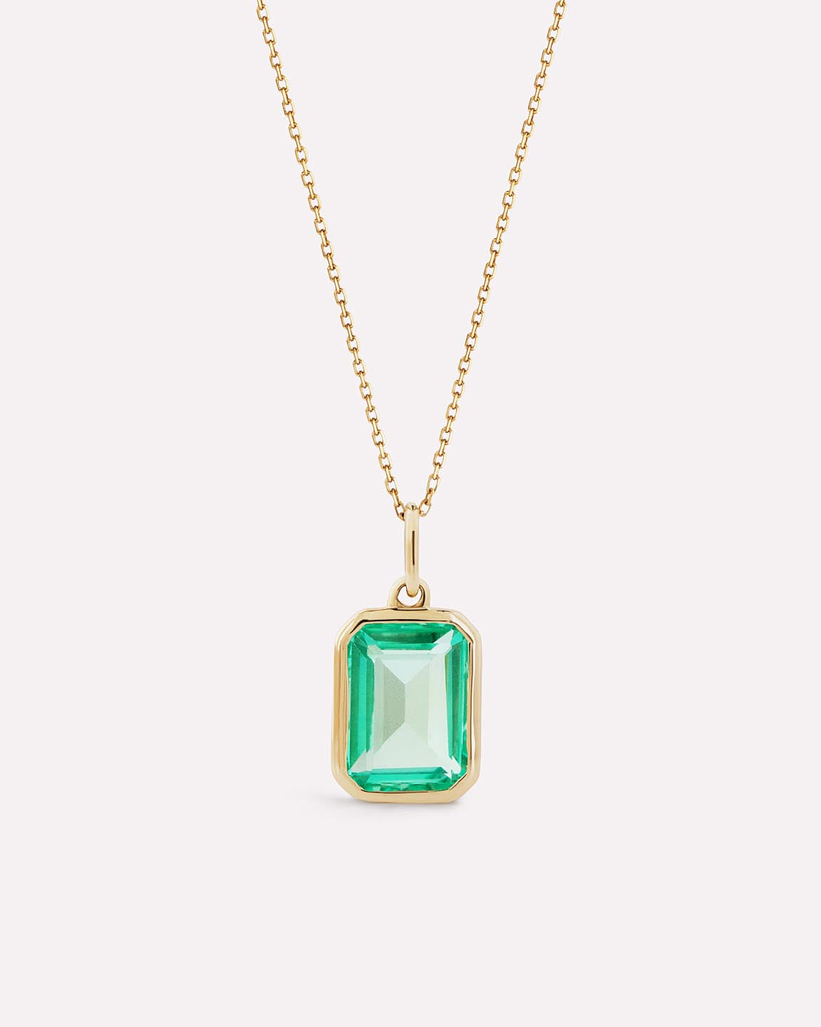 18K gold-plated - Green Sapphire Spritz Necklace by MAVERA