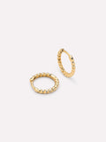 18K gold-plated - Gold Slim Twist Hoops by MAVERA