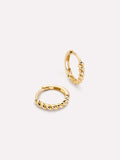 18K gold-plated - Gold Twist Hoops Small by MAVERA