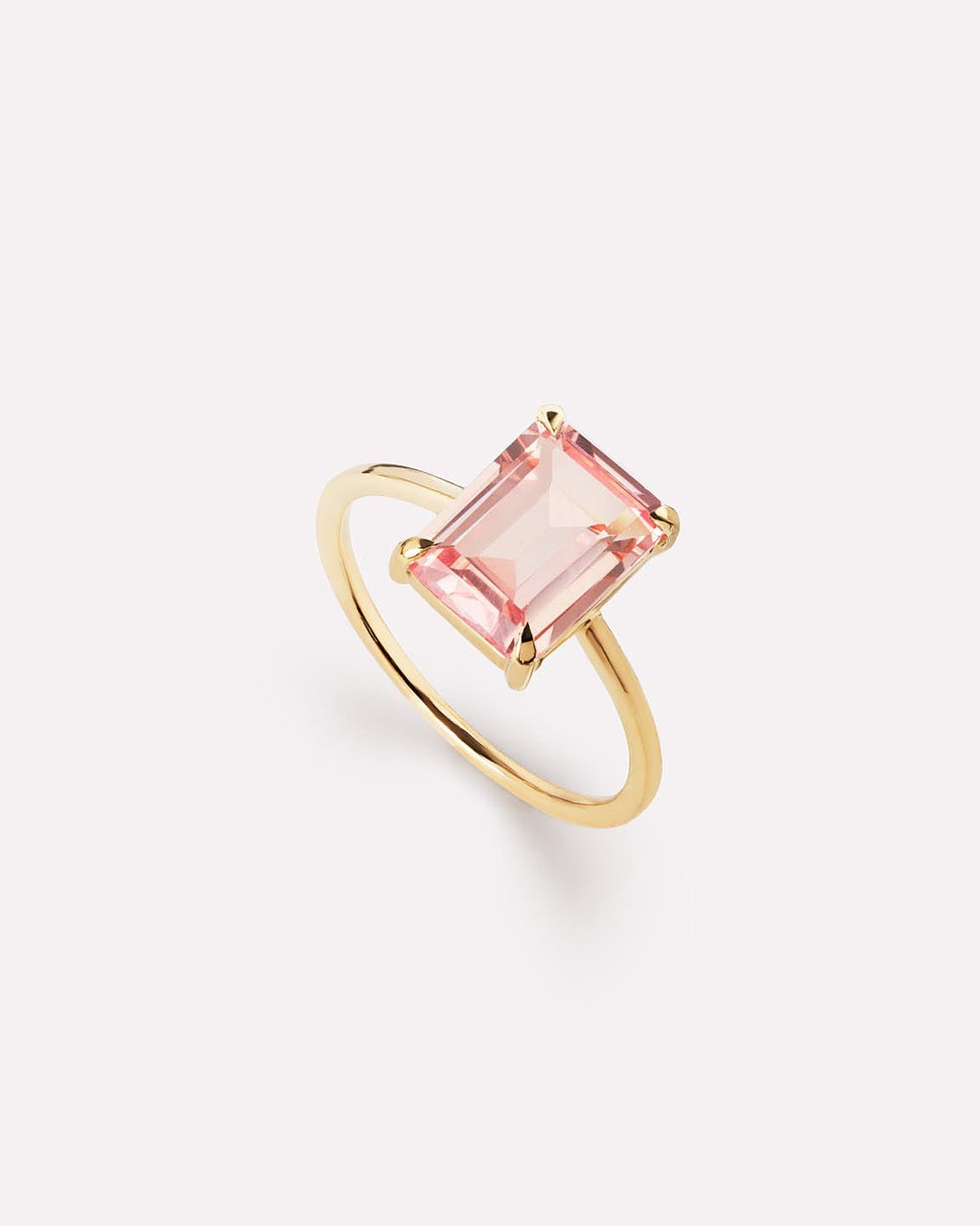 18K gold-plated - Light Pink Sapphire Spritz Ring by MAVERA