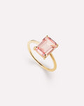 18K gold-plated - Light Pink Sapphire Spritz Ring by MAVERA