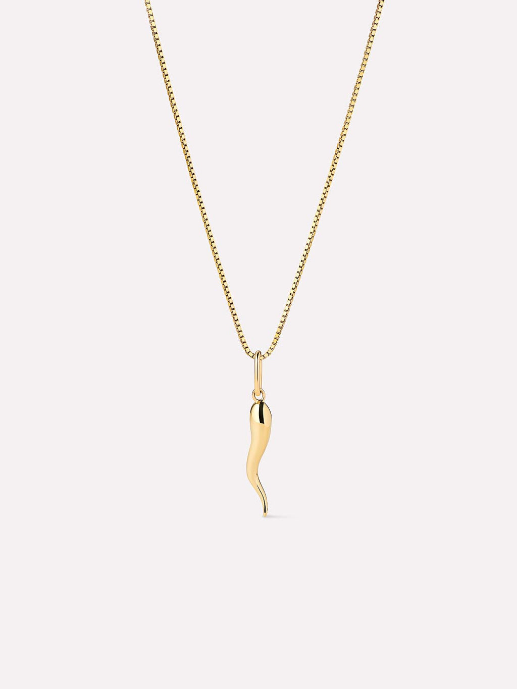 18K gold-plated - Italian Horn Charm Necklace by MAVERA