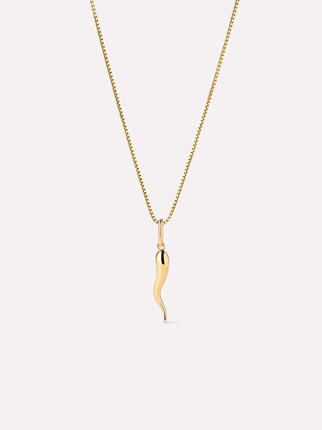 18K gold-plated - Italian Horn Charm Necklace by MAVERA