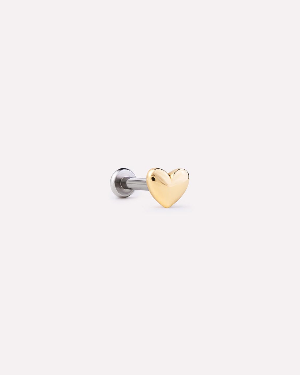 18K gold-plated - Heart Flatback Single Stud by MAVERA