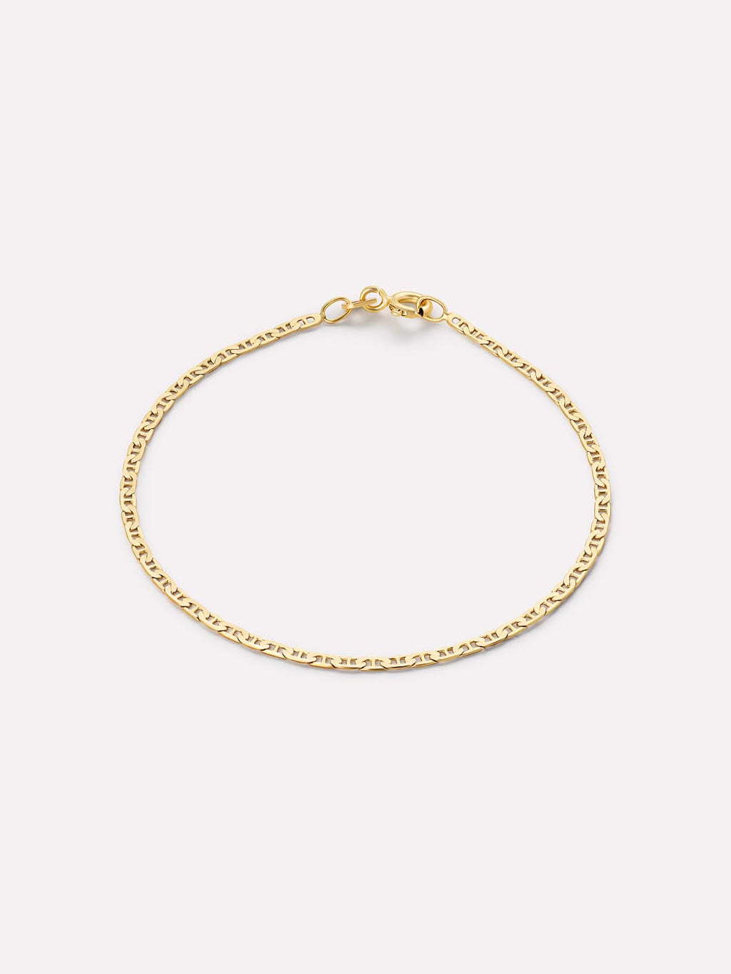 18K gold-plated - Flat Mariner Chain Bracelet by MAVERA