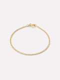 18K gold-plated - Flat Mariner Chain Bracelet by MAVERA