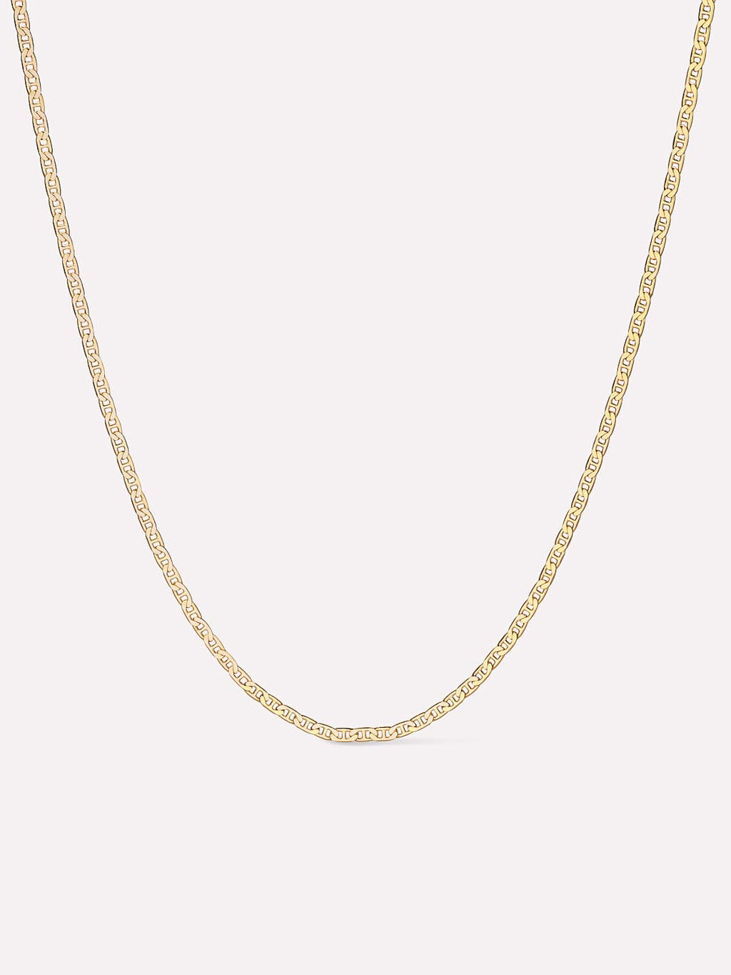 18K gold-plated - Flat Mariner Chain Necklace by MAVERA