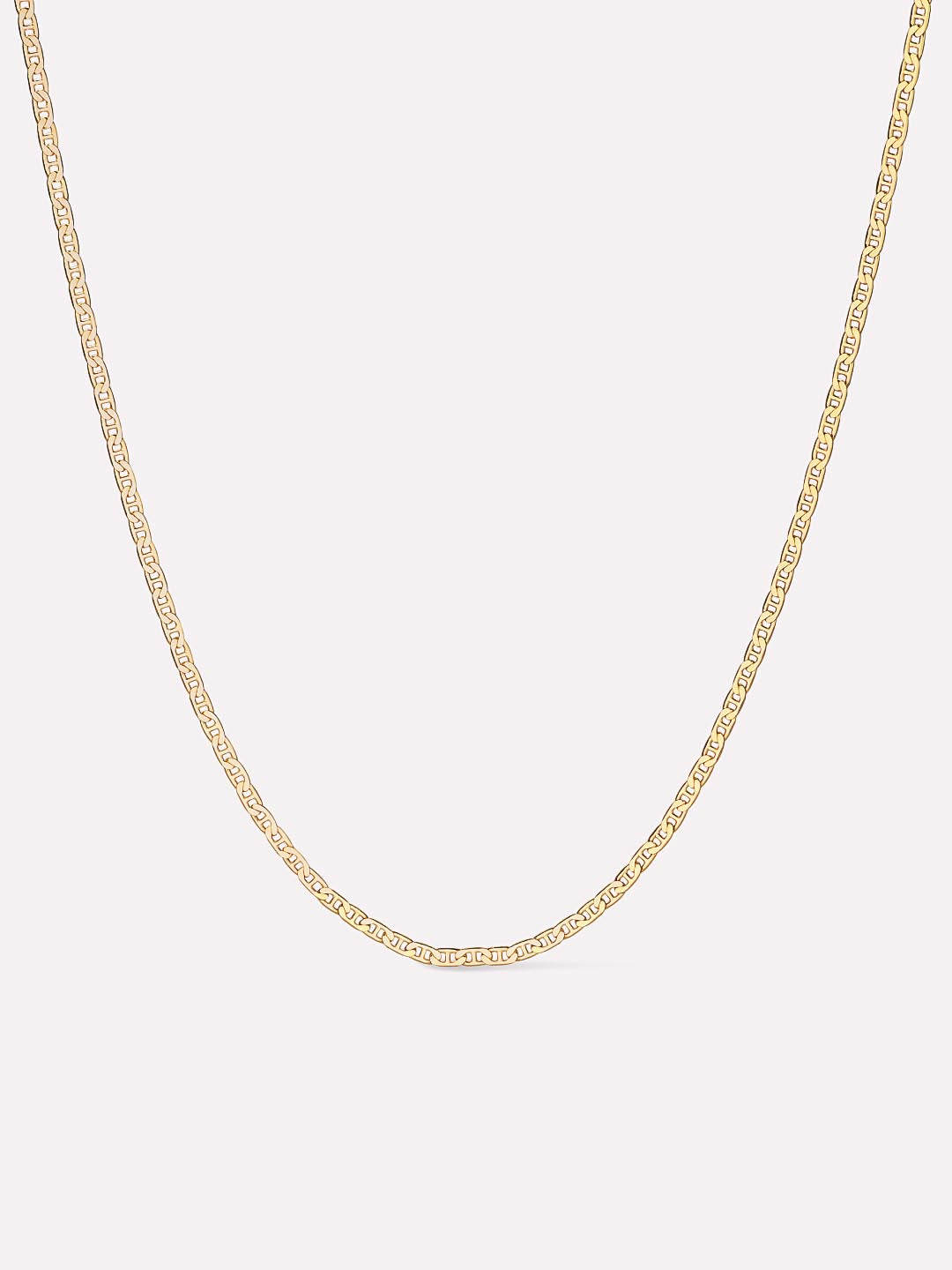 18K gold-plated - Flat Mariner Chain Necklace by MAVERA