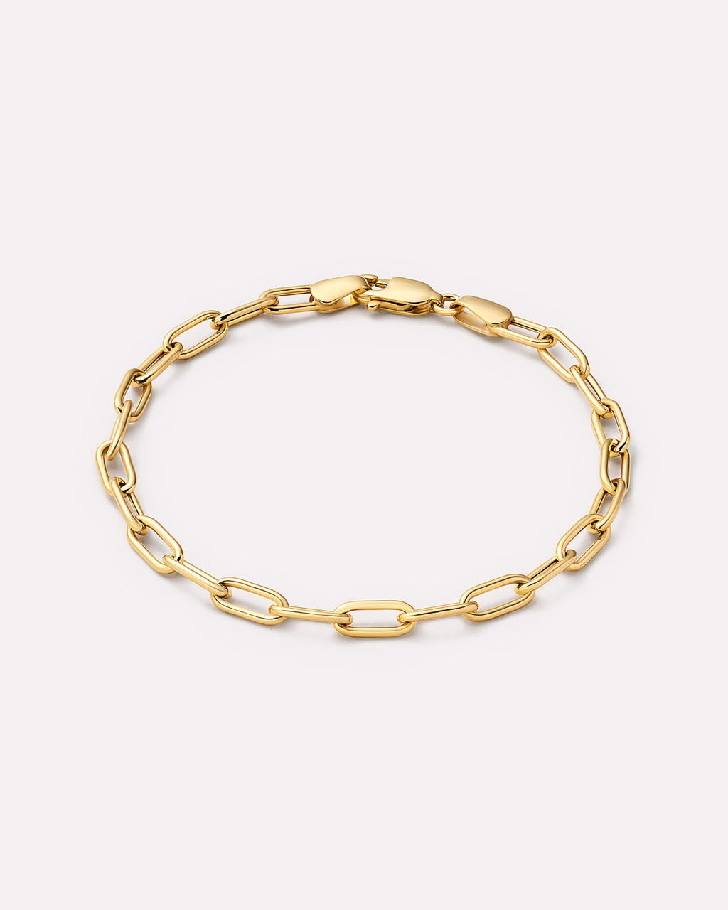 18K gold-plated - Large Paperclip Bracelet by MAVERA