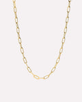18K gold-plated - Large Paperclip Necklace by MAVERA