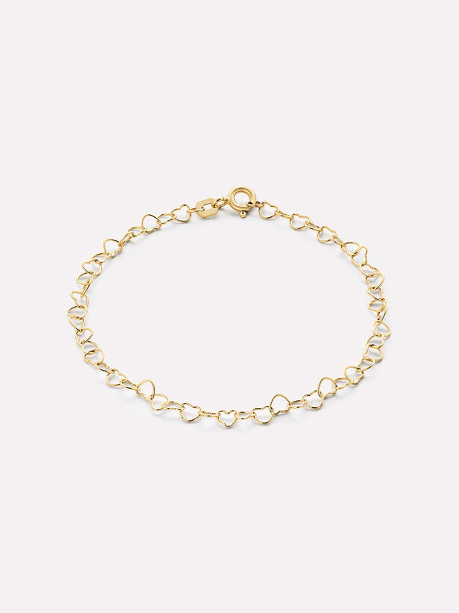 18K gold-plated - Heart Chain Bracelet by MAVERA