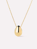 Gold Pendant Necklace - Gold Teardrop Necklace by MAVERA