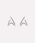 18K gold-plated - Diamond Aurora Huggie Studs by MAVERA