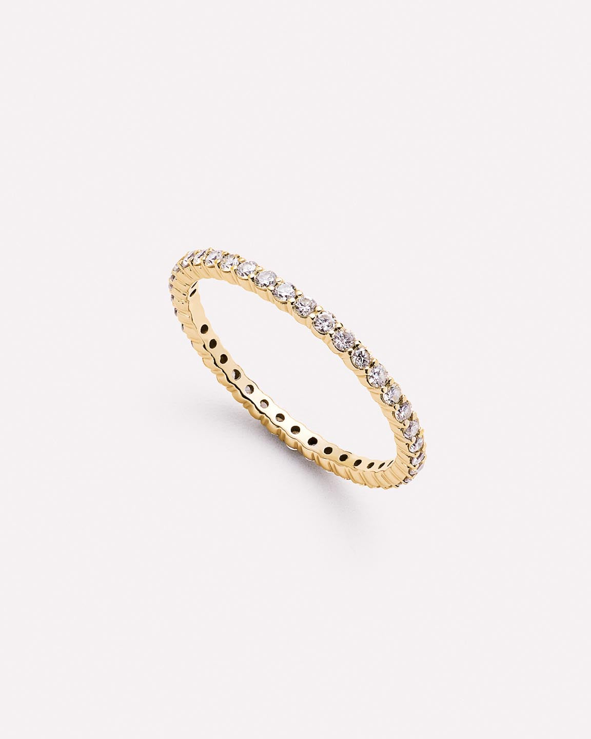 18K gold-plated - Eternity Diamond Ring (1/2 ctw) by MAVERA