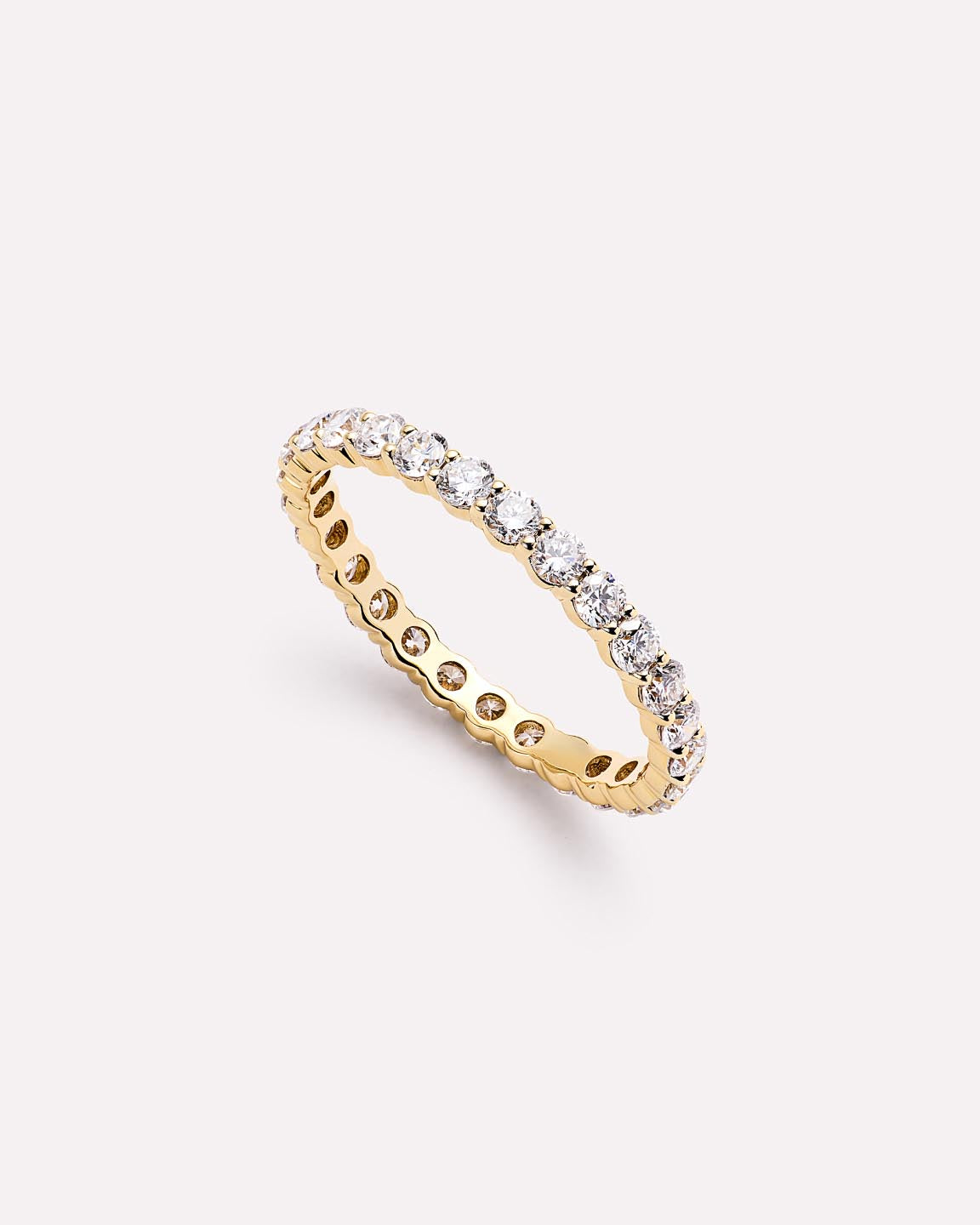 18K gold-plated - Eternity Diamond Ring (1 ctw) by MAVERA