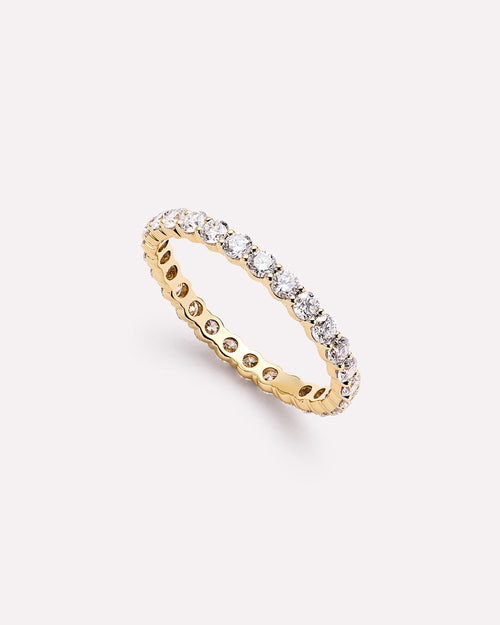 18K gold-plated - Eternity Diamond Ring (1 ctw) by MAVERA