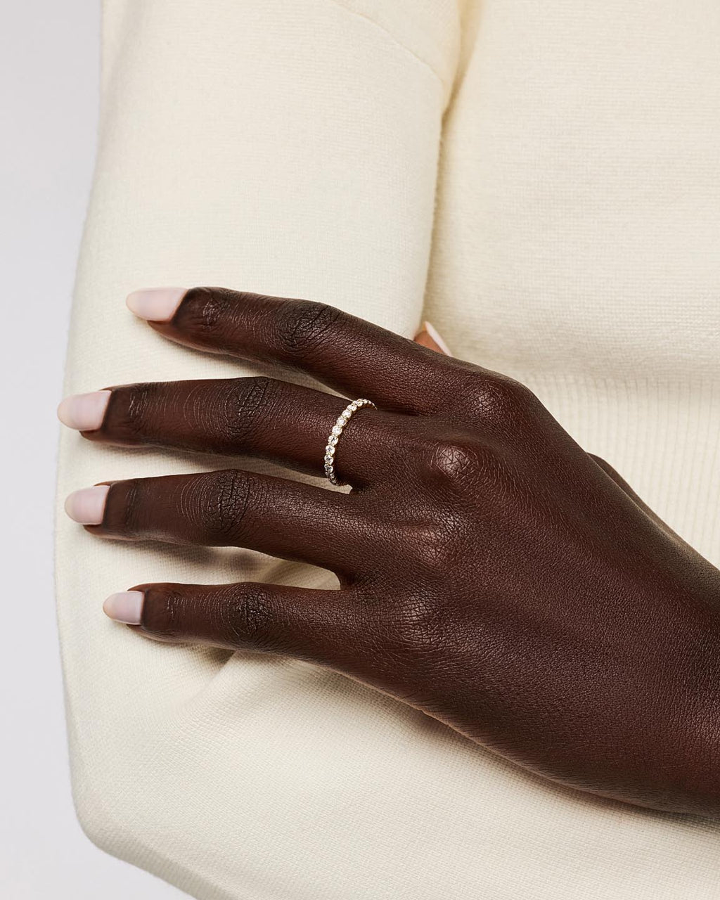 18K gold-plated - Eternity Diamond Ring (1 ctw) by MAVERA