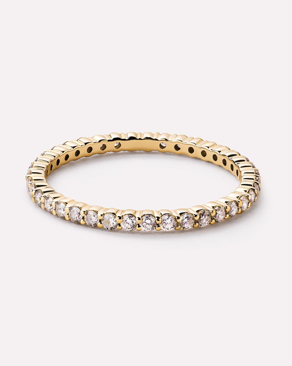 18K gold-plated - Eternity Diamond Ring (1/2 ctw) by MAVERA