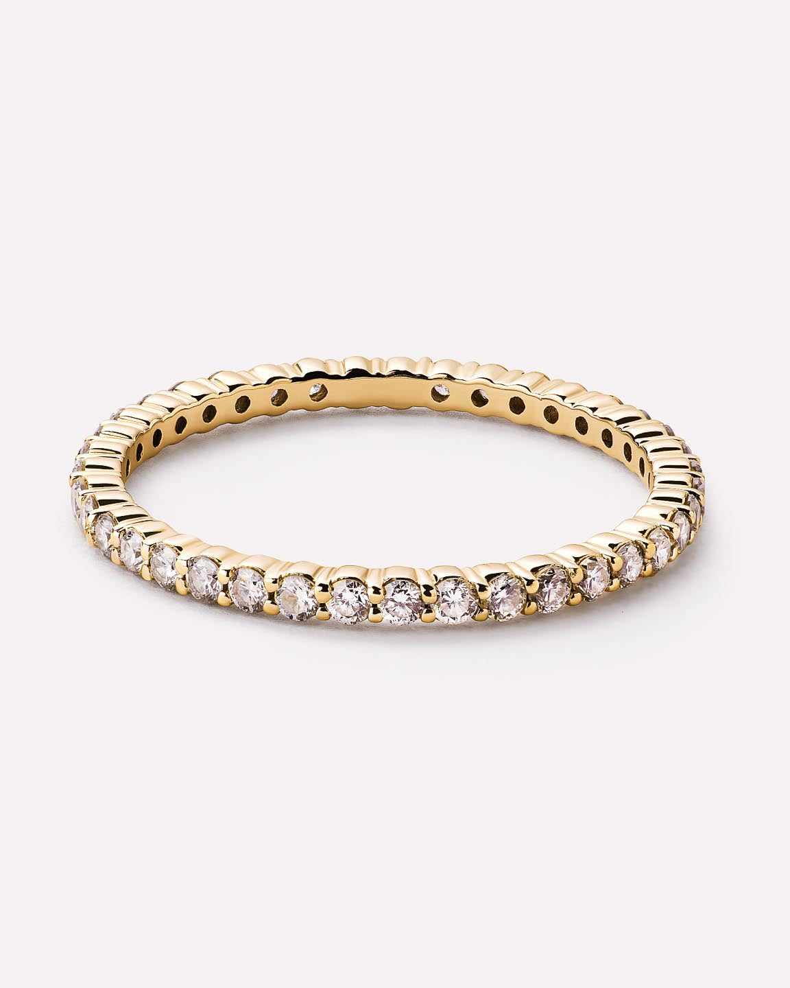 18K gold-plated - Eternity Diamond Ring (1/2 ctw) by MAVERA