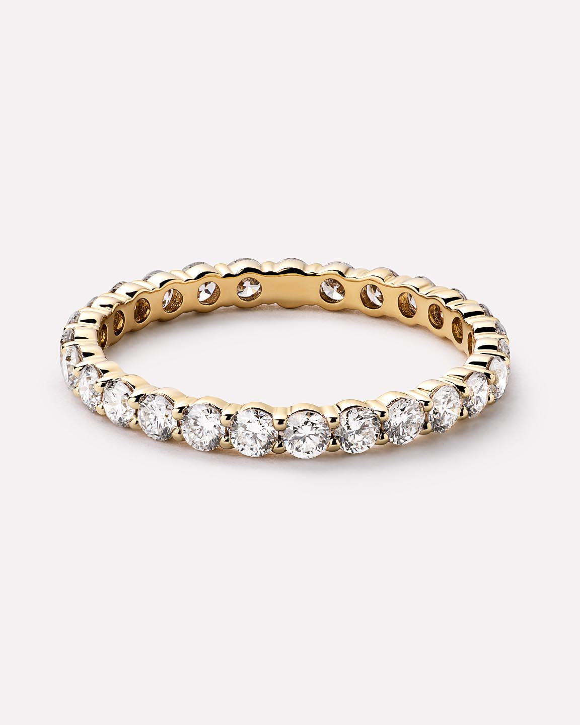 18K gold-plated - Eternity Diamond Ring (1 ctw) by MAVERA