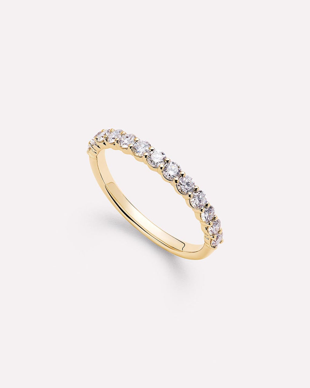 18K gold-plated - Half Eternity Diamond Ring (1/2 ctw) by MAVERA
