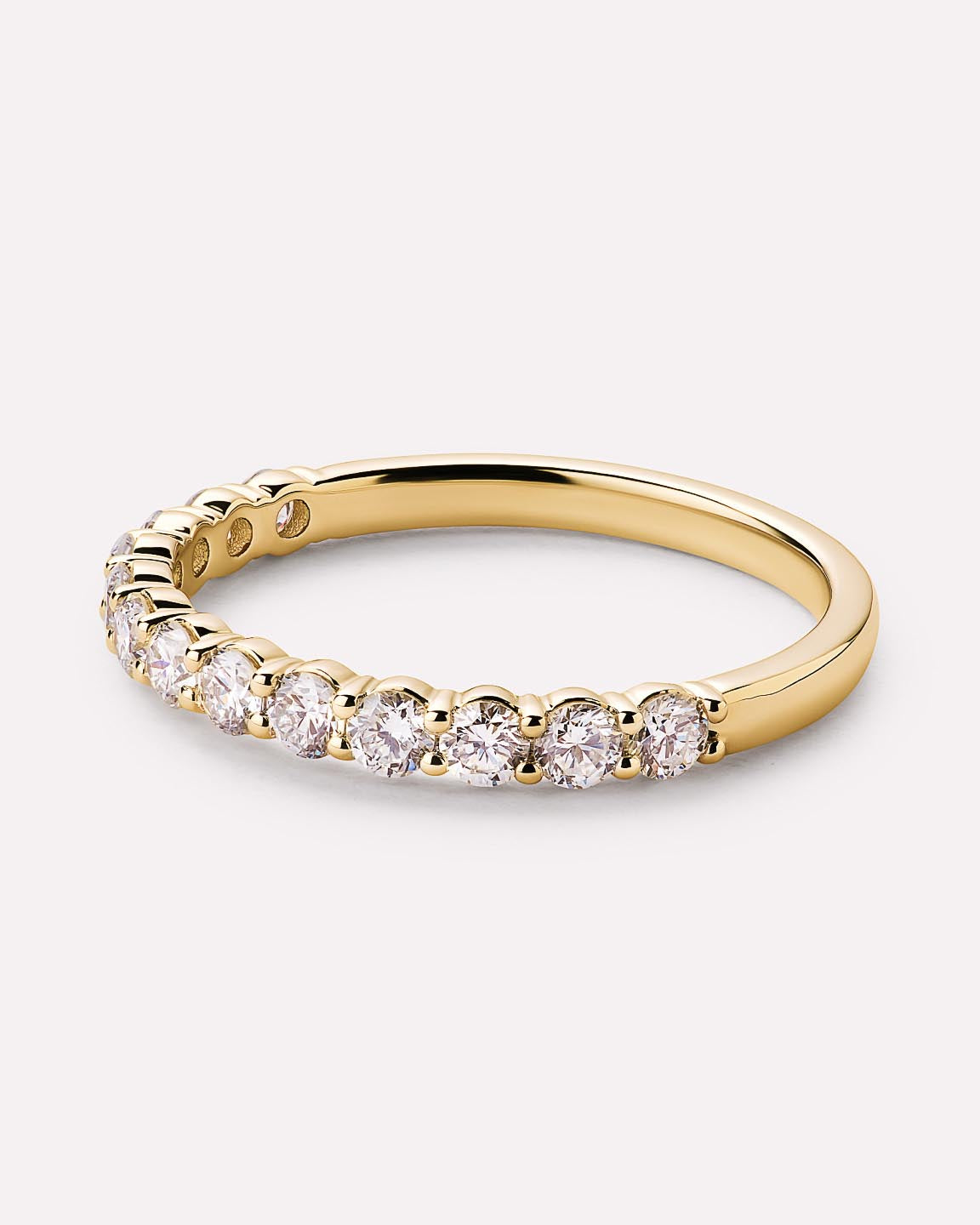 18K gold-plated - Half Eternity Diamond Ring (1/2 ctw) by MAVERA