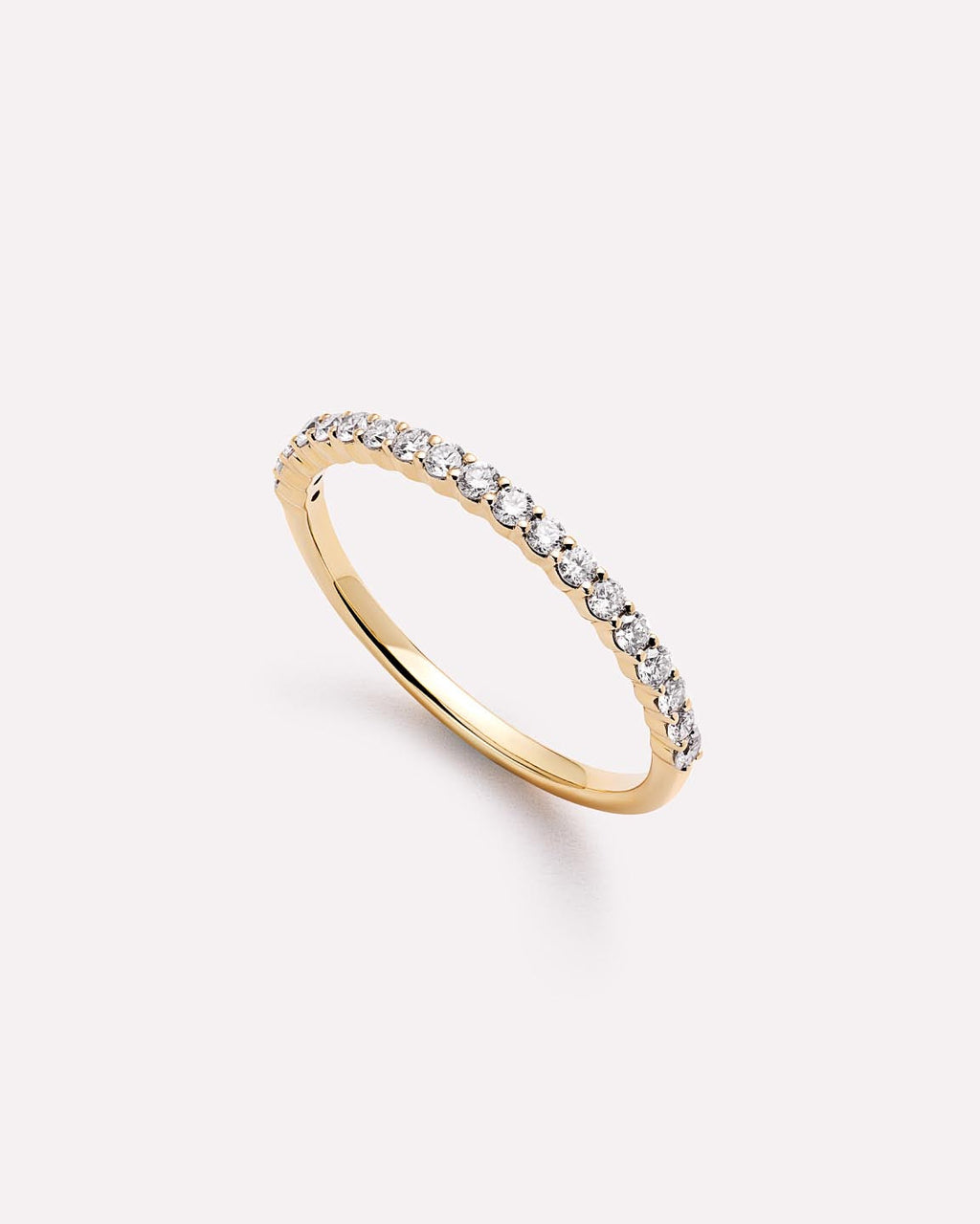 18K gold-plated - Half Eternity Diamond Ring (1/4 ctw) by MAVERA