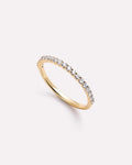 18K gold-plated - Half Eternity Diamond Ring (1/4 ctw) by MAVERA
