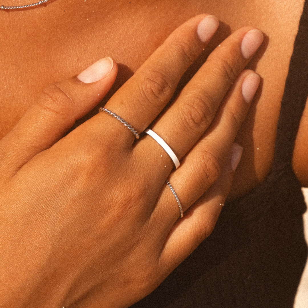 White Band Ring