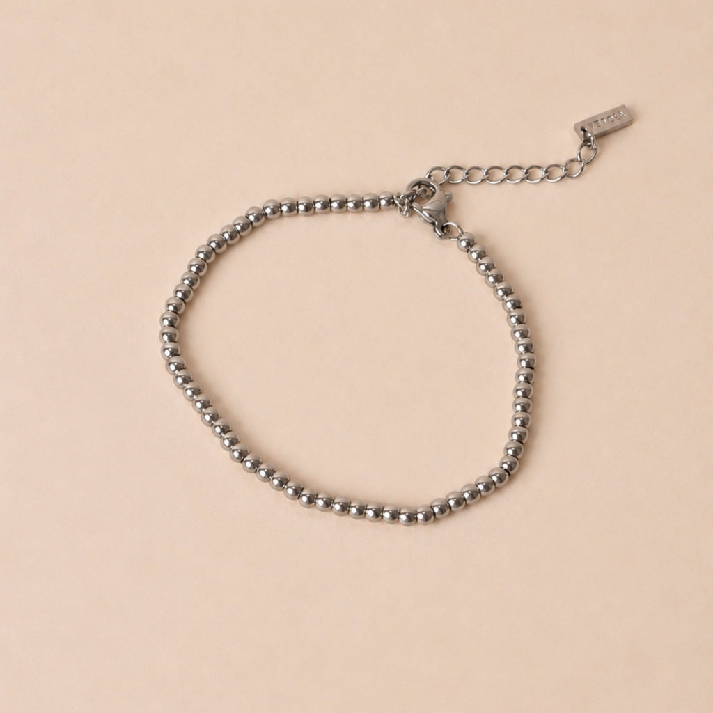 Silver Beaded Bracelet