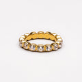 Beaded diamond ring