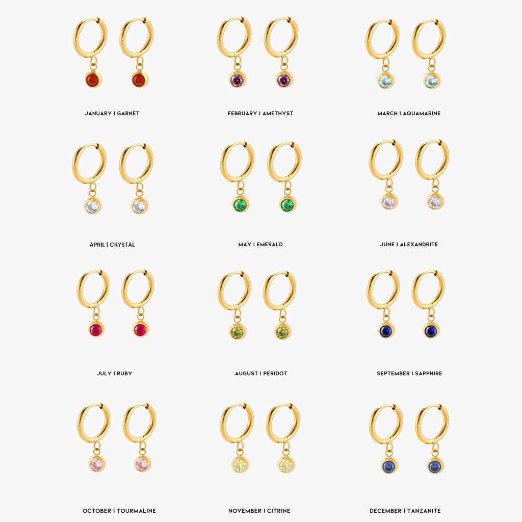 Birthstone Hoops Collection