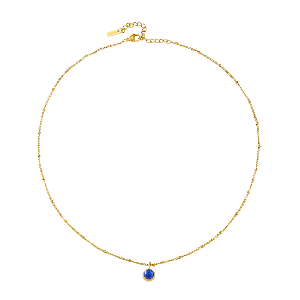Birthstone Necklace Silver