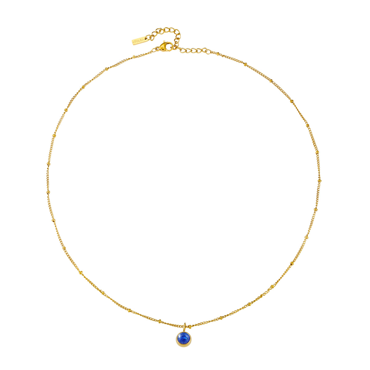 Birthstone Necklace Silver