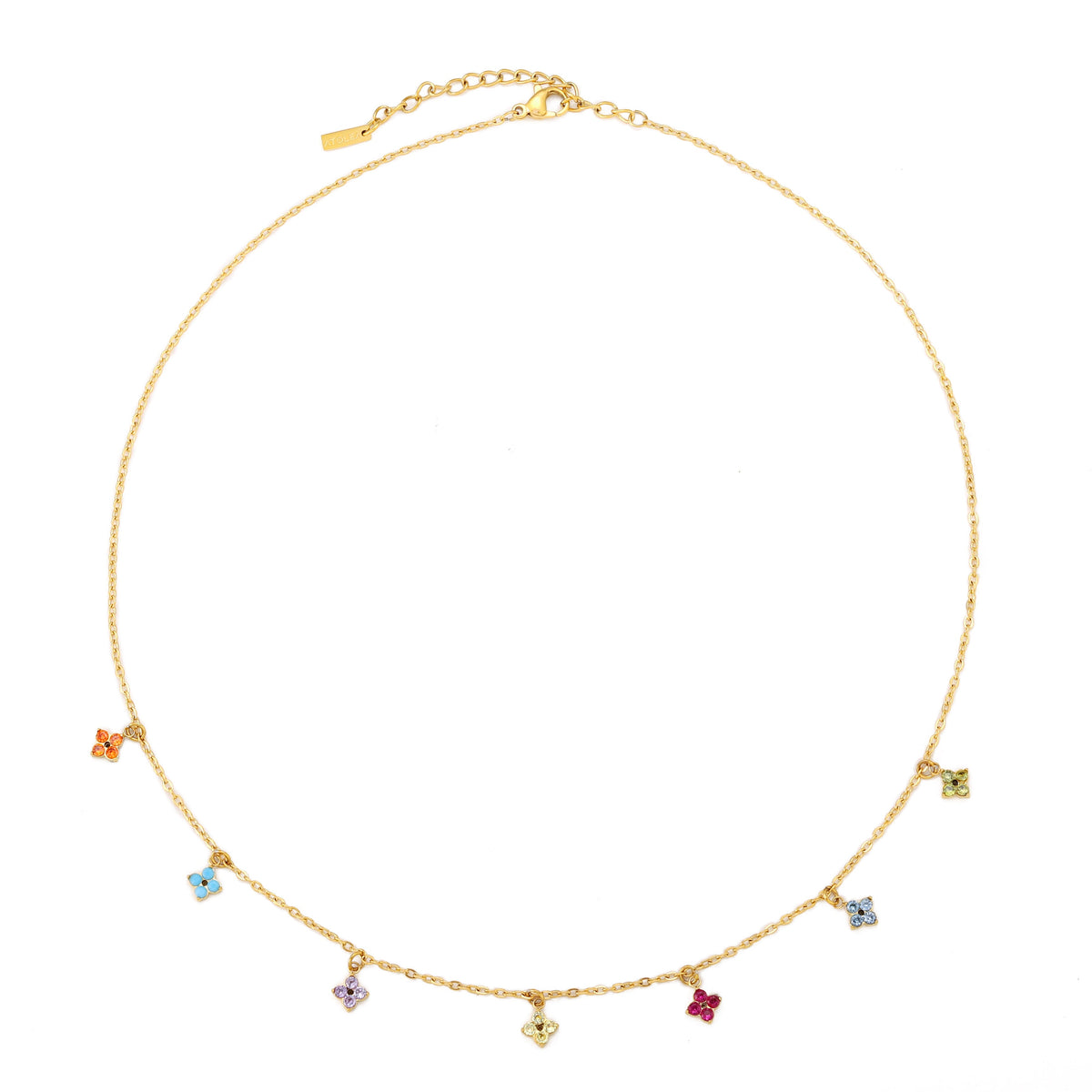 Colorful Stones Gold Choker