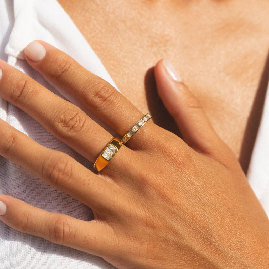 Crystal Signet Ring
