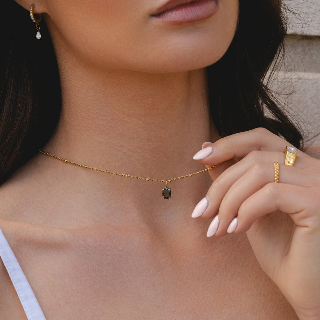 Dainty Black Necklace