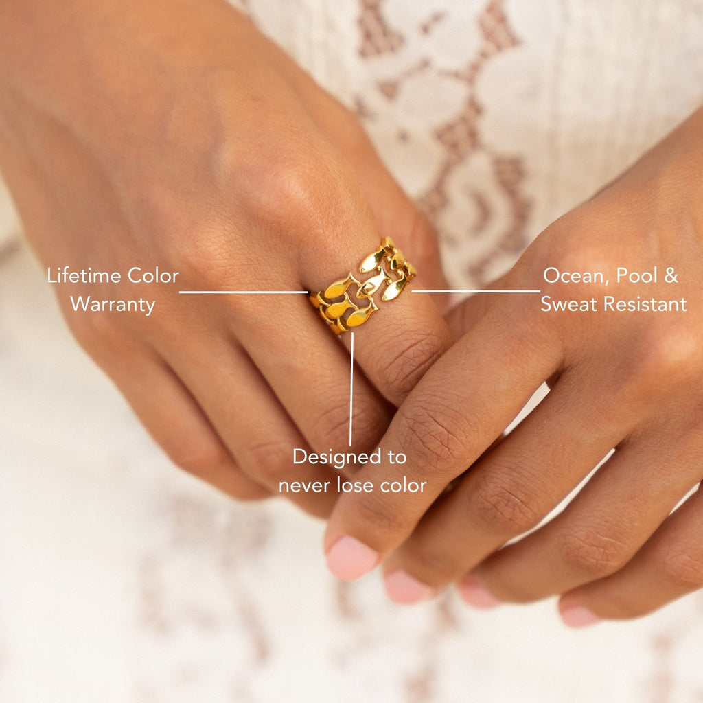 Fish Gold Statement Ring
