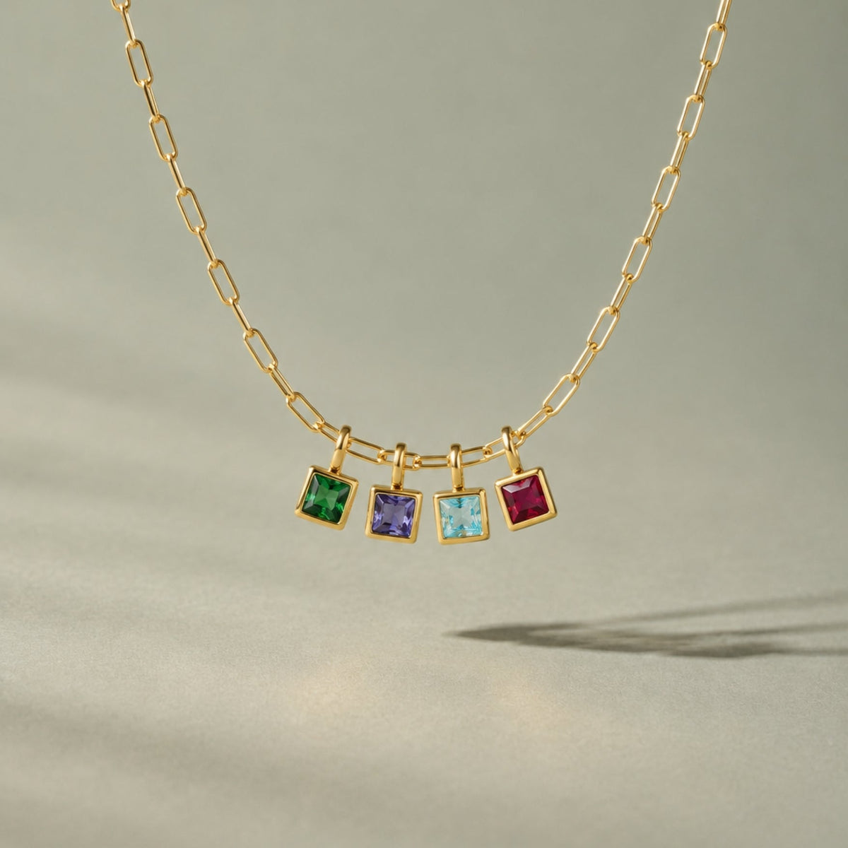 Four Paperclip Necklace