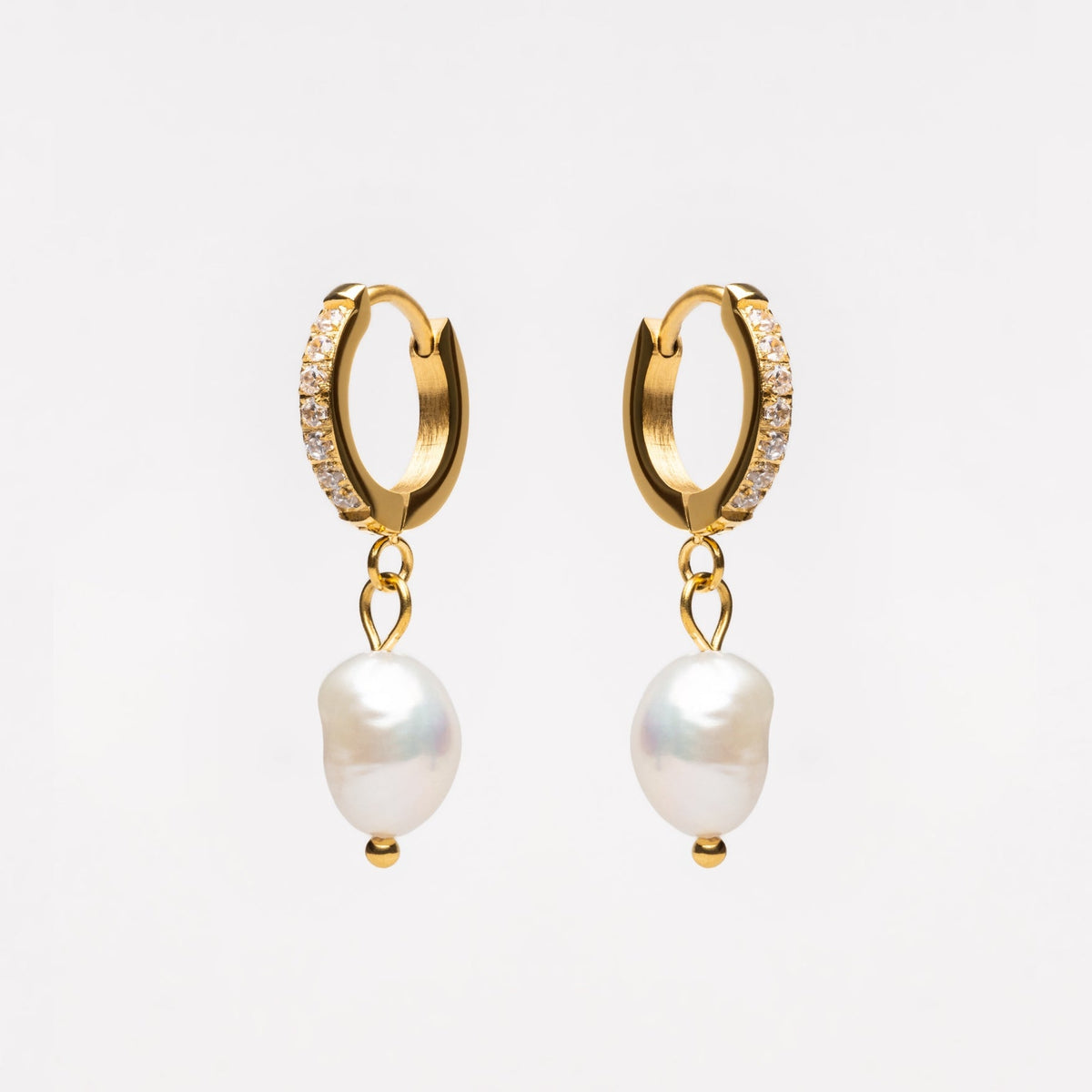 Freshwater Pearl Hoops