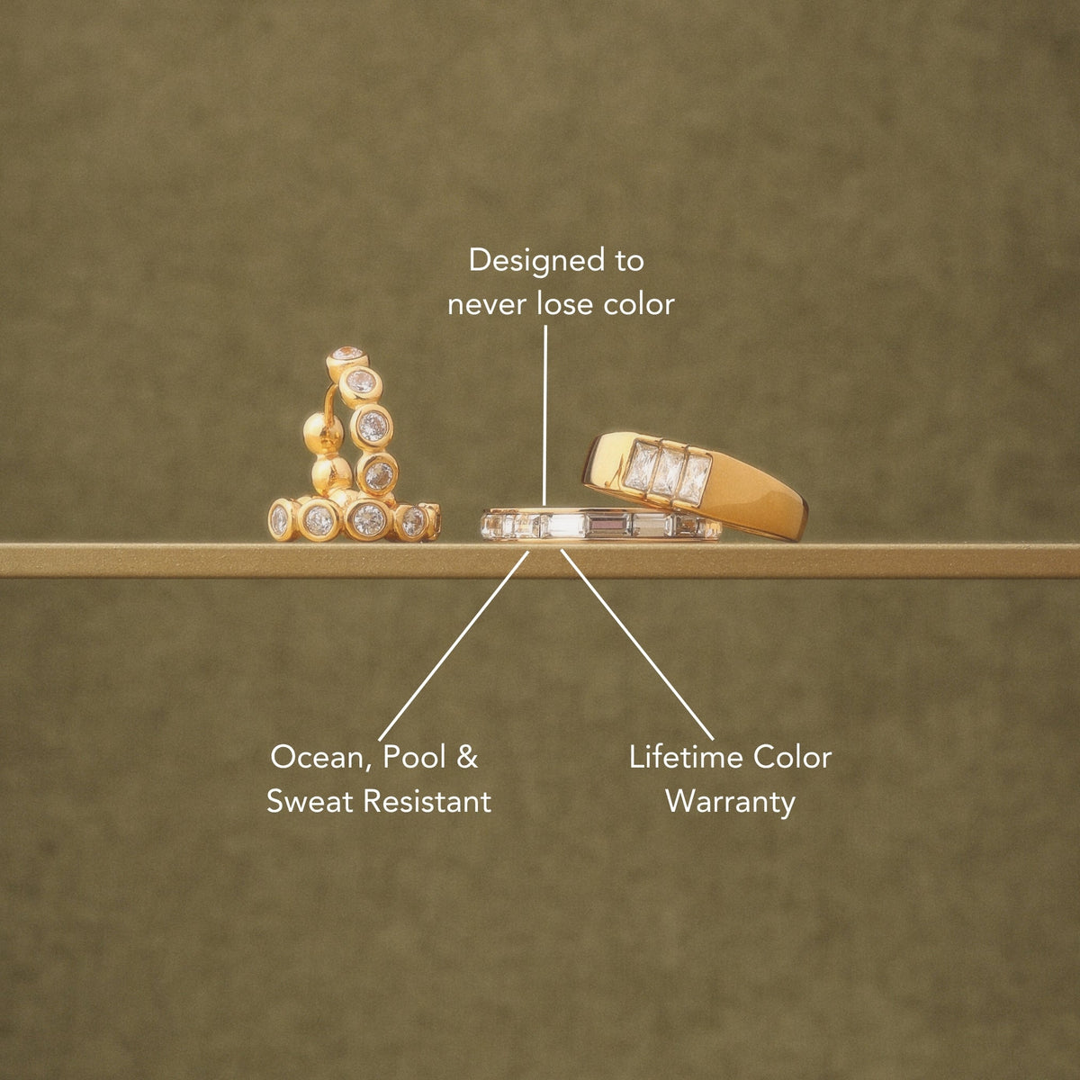 Gold Baguette Stacker